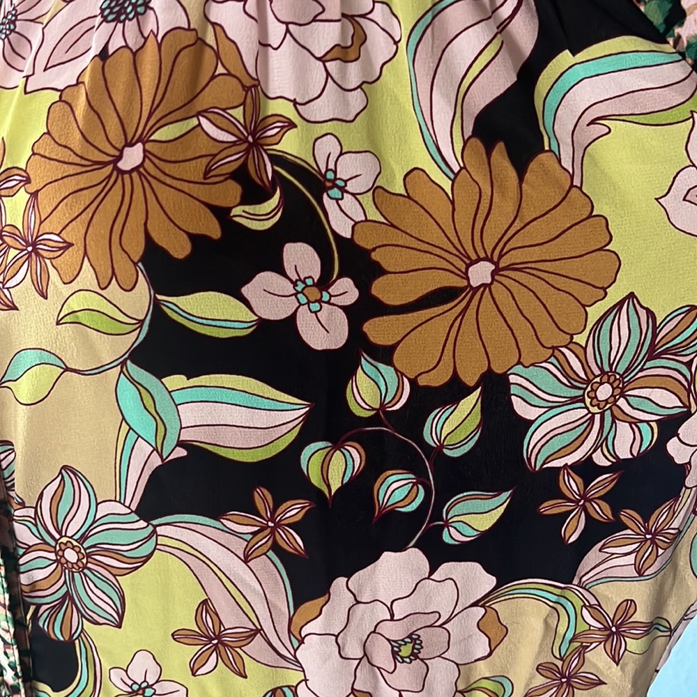 Johnny Was TATE TIERED MIDI DRESS size L - Picture 8 of 13